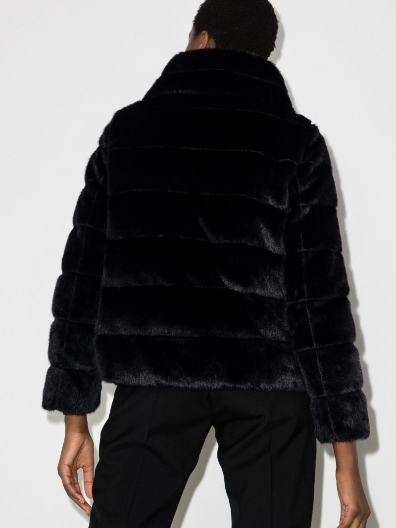 Lady Cape Faux Fur Quilted Jacket