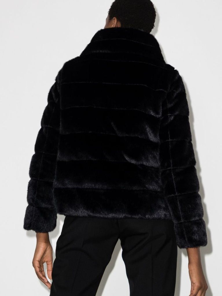 Lady Cape Faux Fur Quilted Jacket