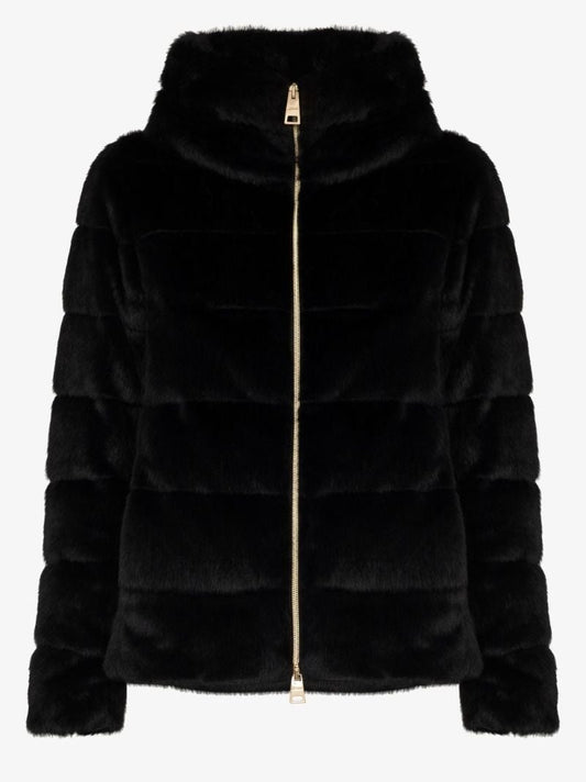 Lady Cape Faux Fur Quilted Jacket
