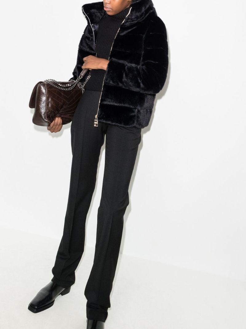 Lady Cape Faux Fur Quilted Jacket