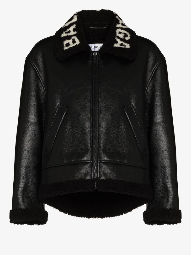 Shearling Logo Collar Jacket