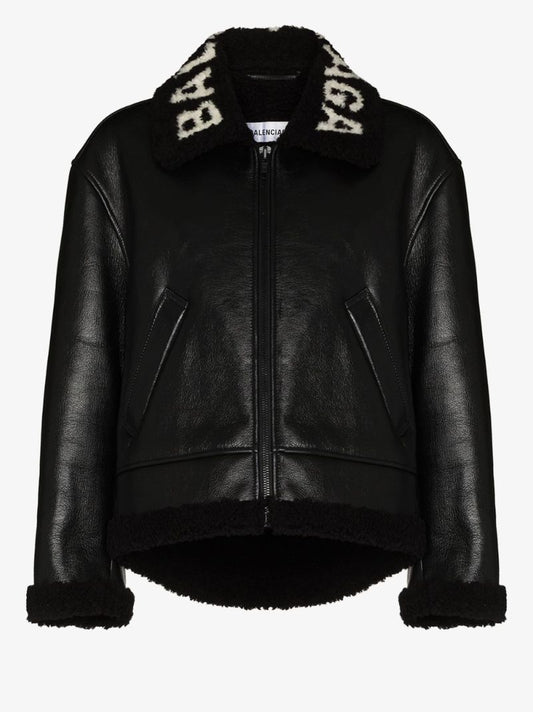 Shearling Logo Collar Jacket