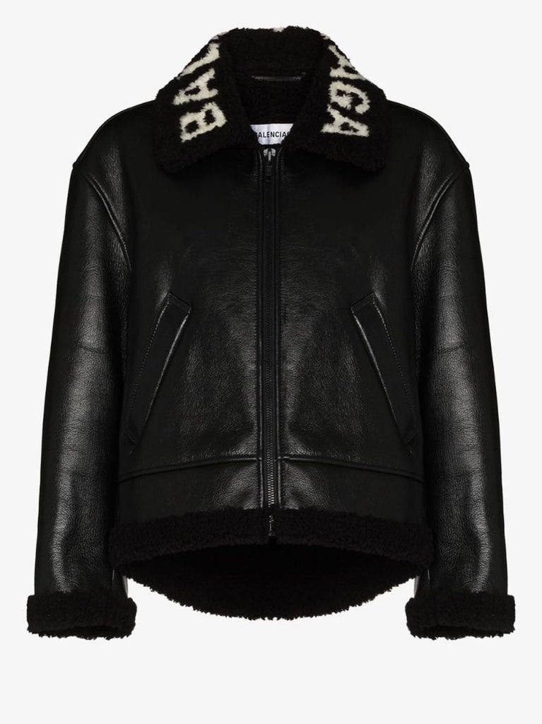 Shearling Logo Collar Jacket