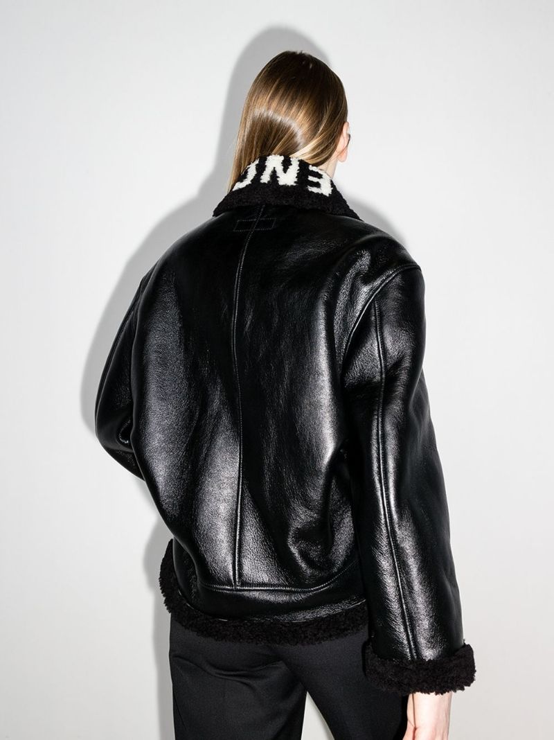 Shearling Logo Collar Jacket