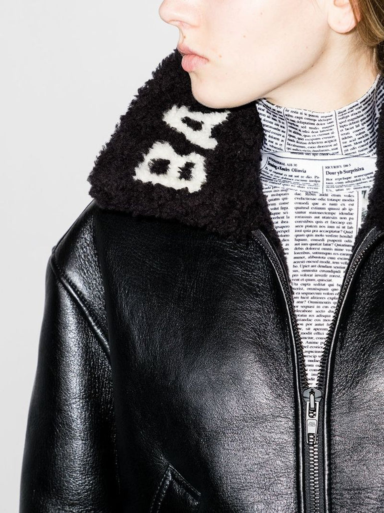 Shearling Logo Collar Jacket