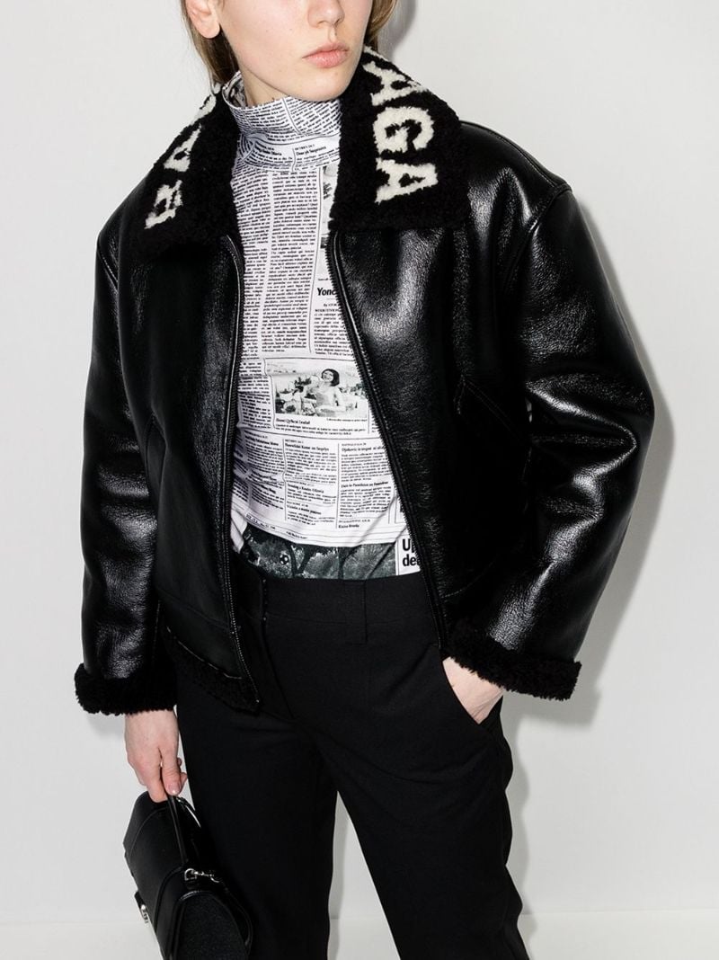 Shearling Logo Collar Jacket