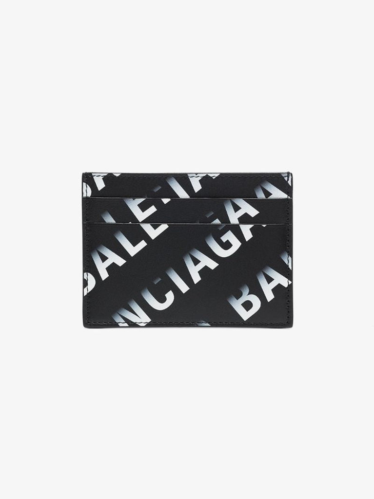 Faded-effect Logo Print Cardholder