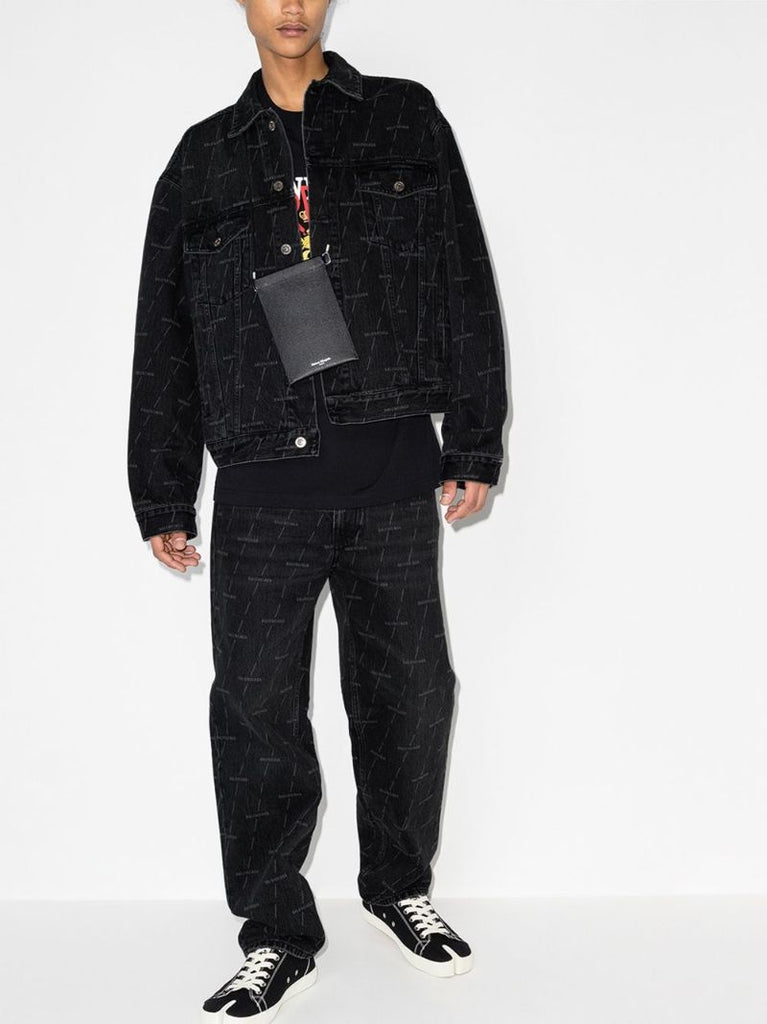 Logo-print Button-up Denim Jacket