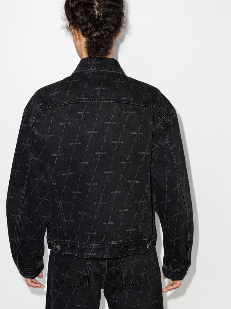 Logo-print Button-up Denim Jacket