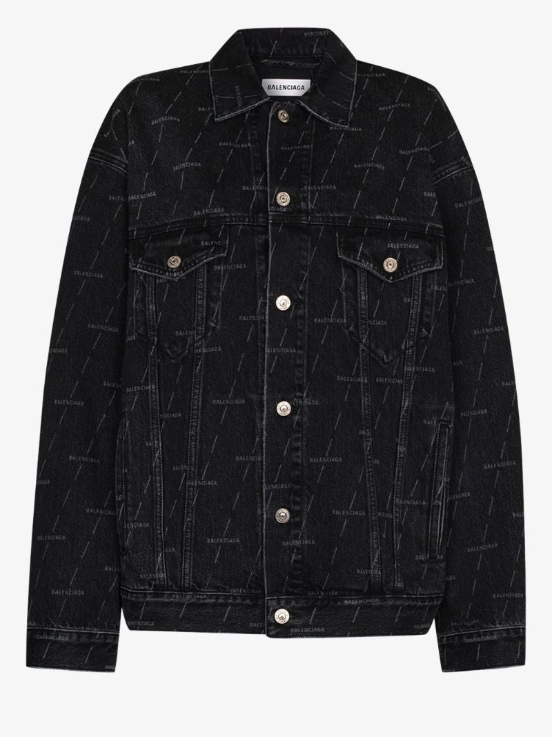 Logo-print Oversized Denim Jacket