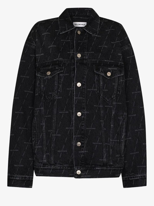 Logo-print Oversized Denim Jacket