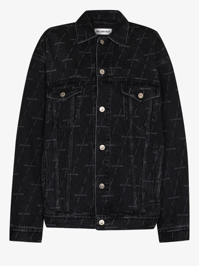 Logo-print Oversized Denim Jacket