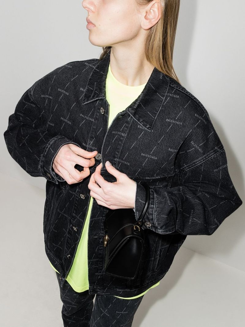 Logo-print Oversized Denim Jacket