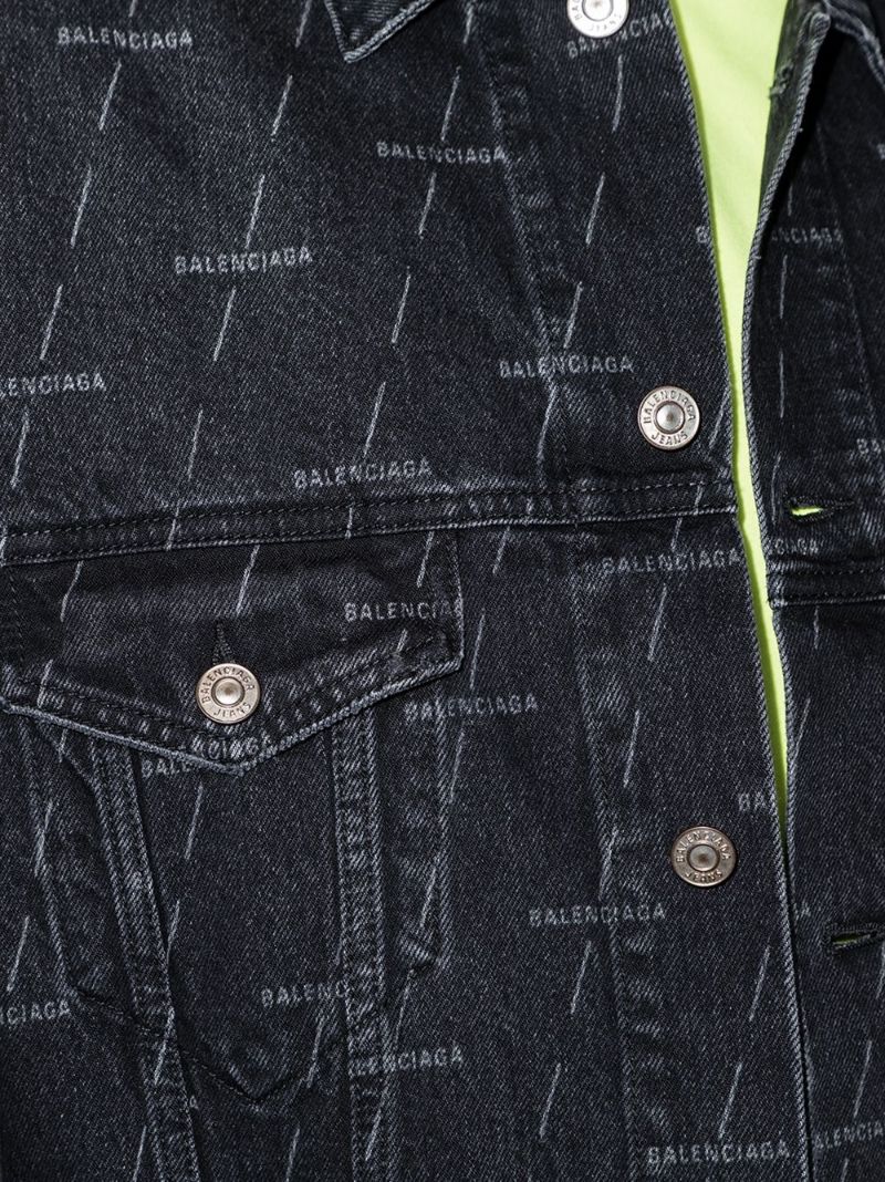 Logo-print Oversized Denim Jacket