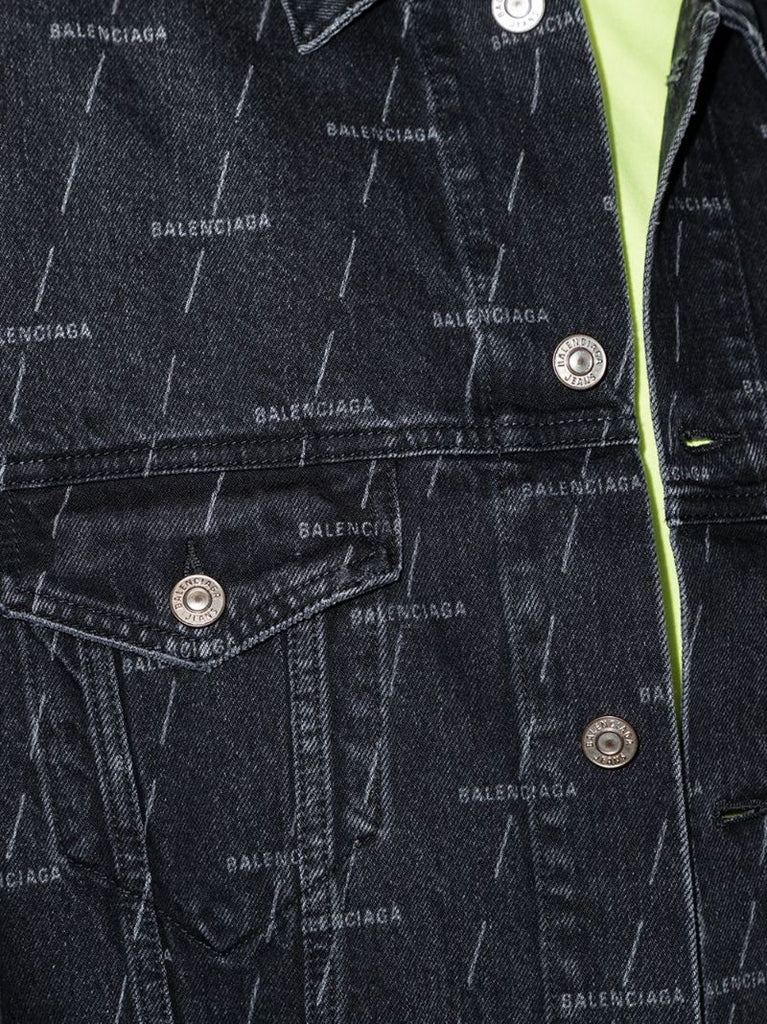 Logo-print Oversized Denim Jacket