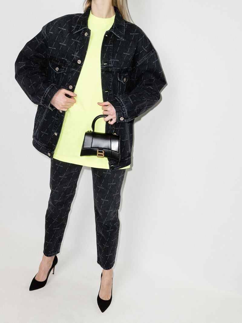 Logo-print Oversized Denim Jacket