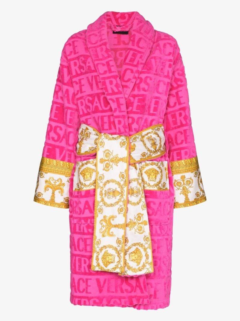 Pink I Love Baroque Cotton Robe