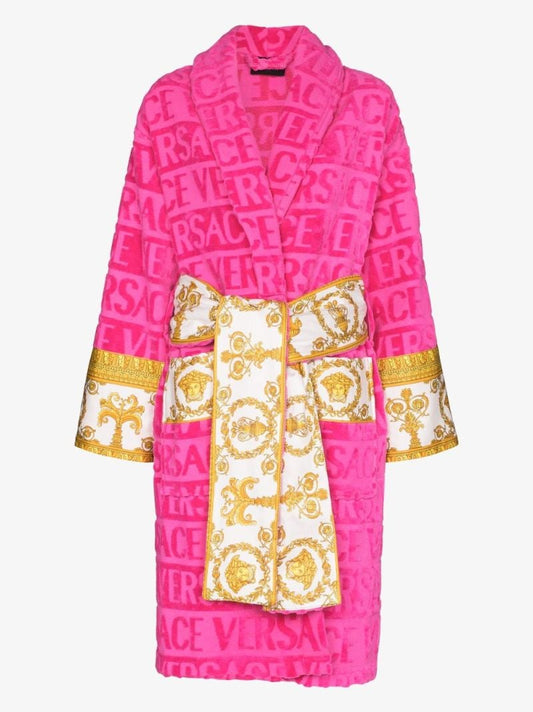 Pink I Love Baroque Cotton Robe