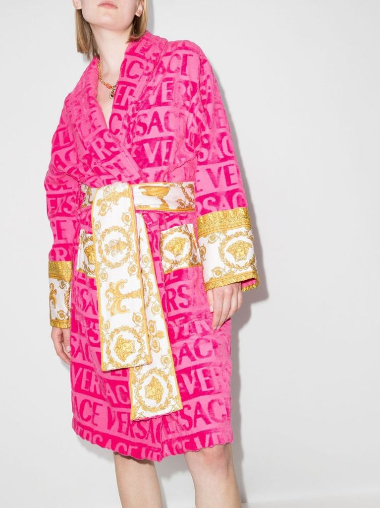 Pink I Love Baroque Cotton Robe