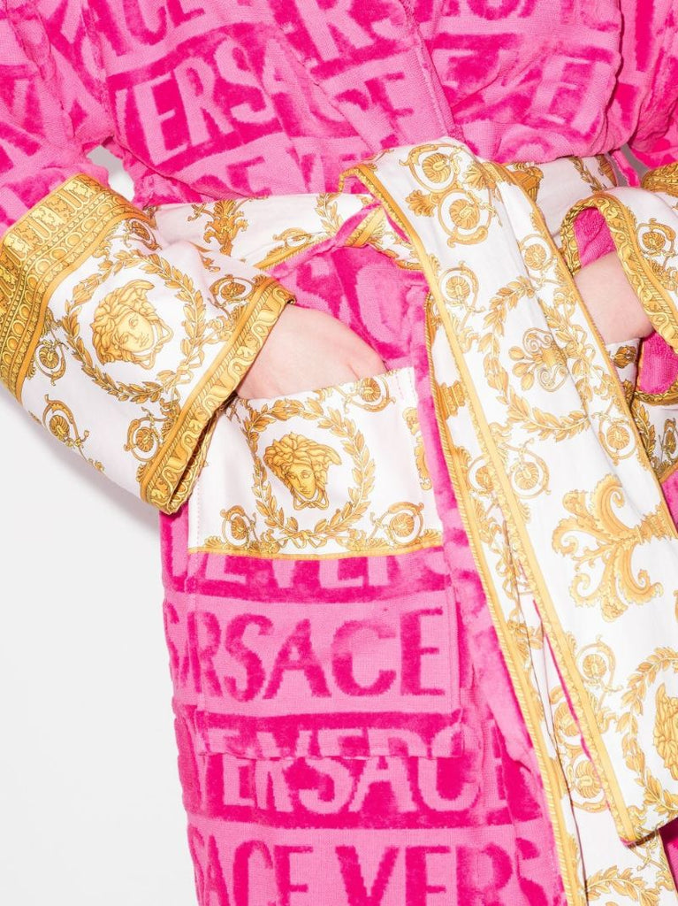 Pink I Love Baroque Cotton Robe