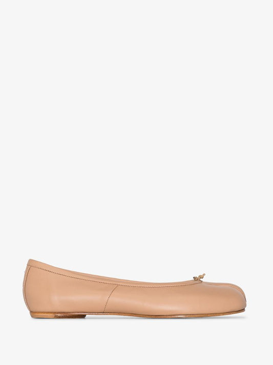 Brown Tabi Leather Ballet Pumps