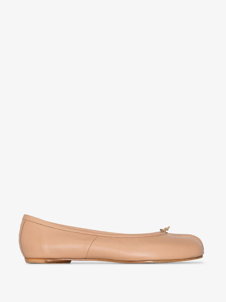 Brown Tabi Leather Ballet Pumps