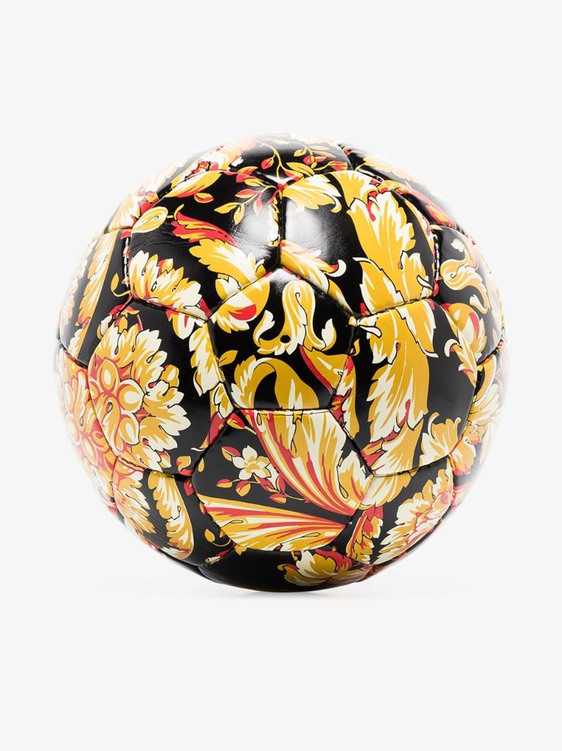 Black Baroque Print Football