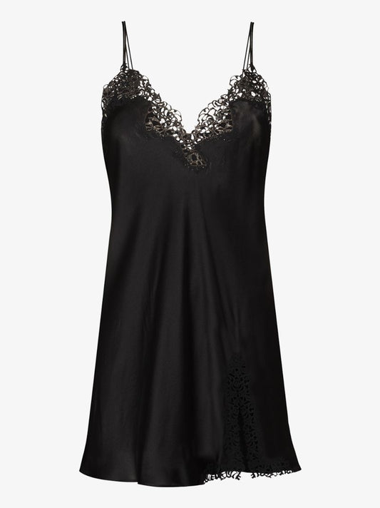 Petite MacramÃ_x0083_Â© Silk Slip Dress