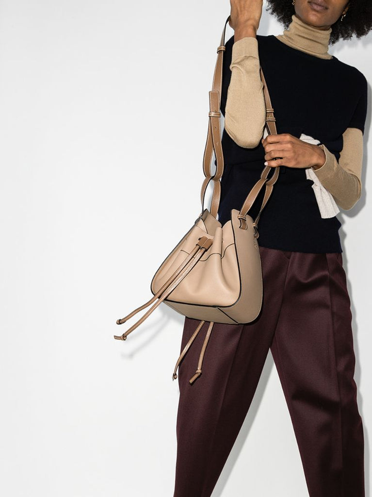 Neutral Hammock Mini Leather Shoulder Bag