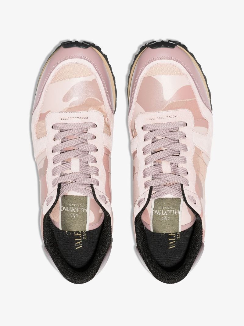 Pink Rockrunner Camouflage Low Top Sneakers