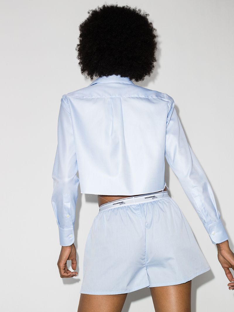 X Browns 50 Cropped Cotton Shirt