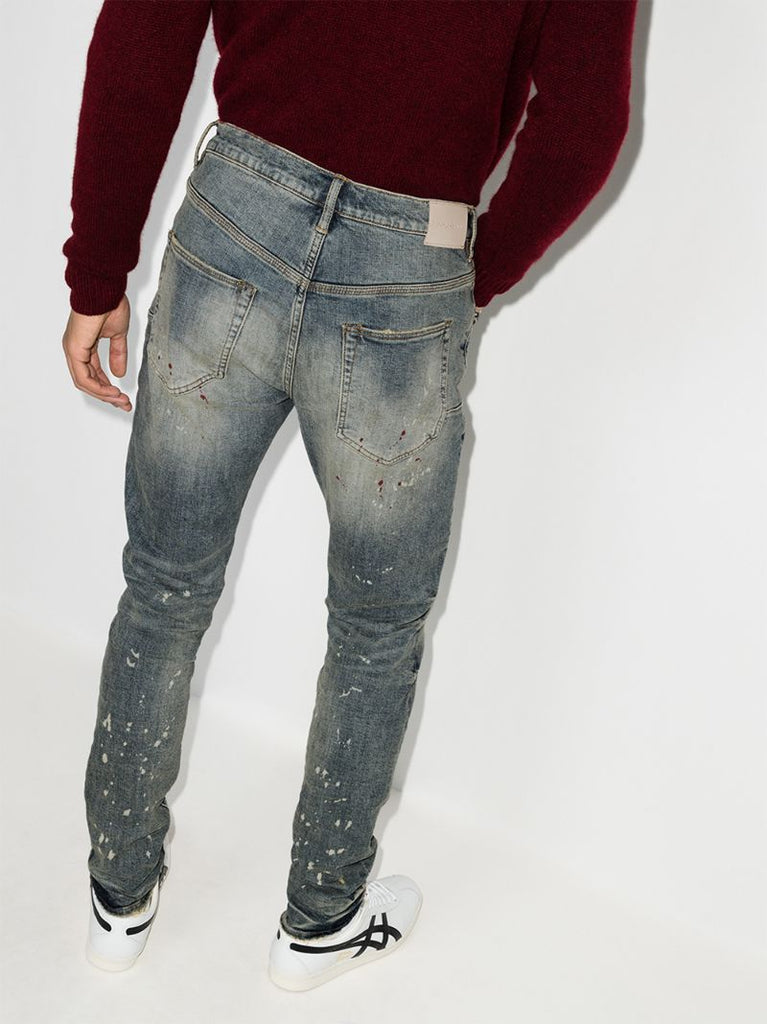 P002 Vintage Spotted Tapered Jeans