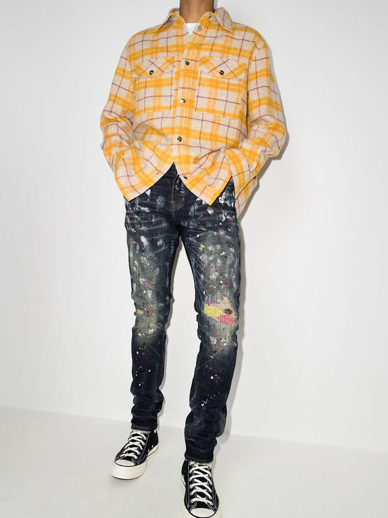 P002 Paint Splatter Slim Fit Jeans