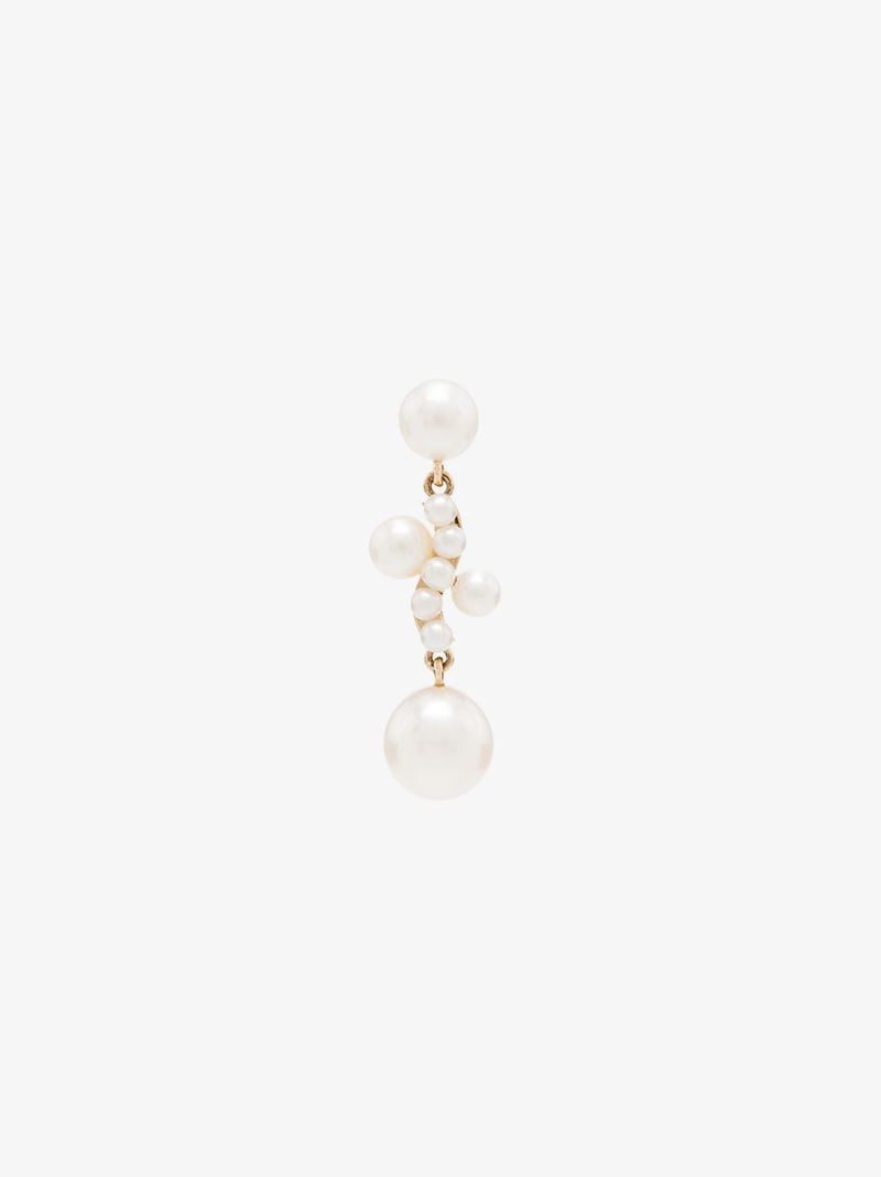 14k Yellow Gold Petite Ocean Perle Pearl Earring