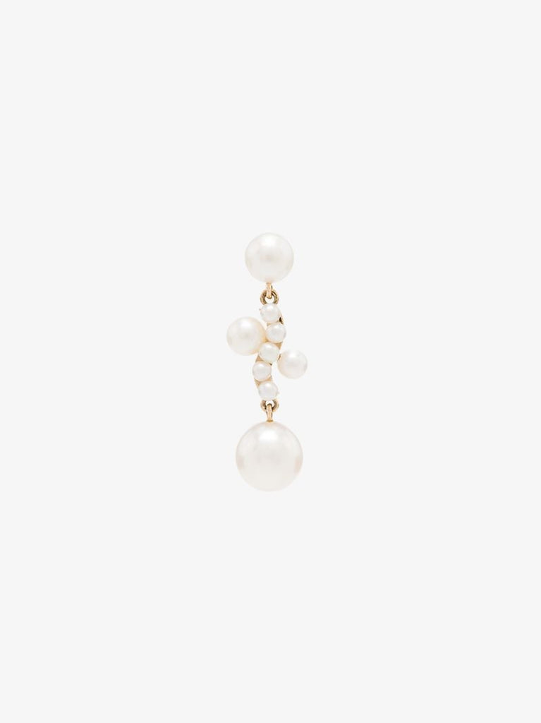 14k Yellow Gold Petite Ocean Perle Pearl Earring