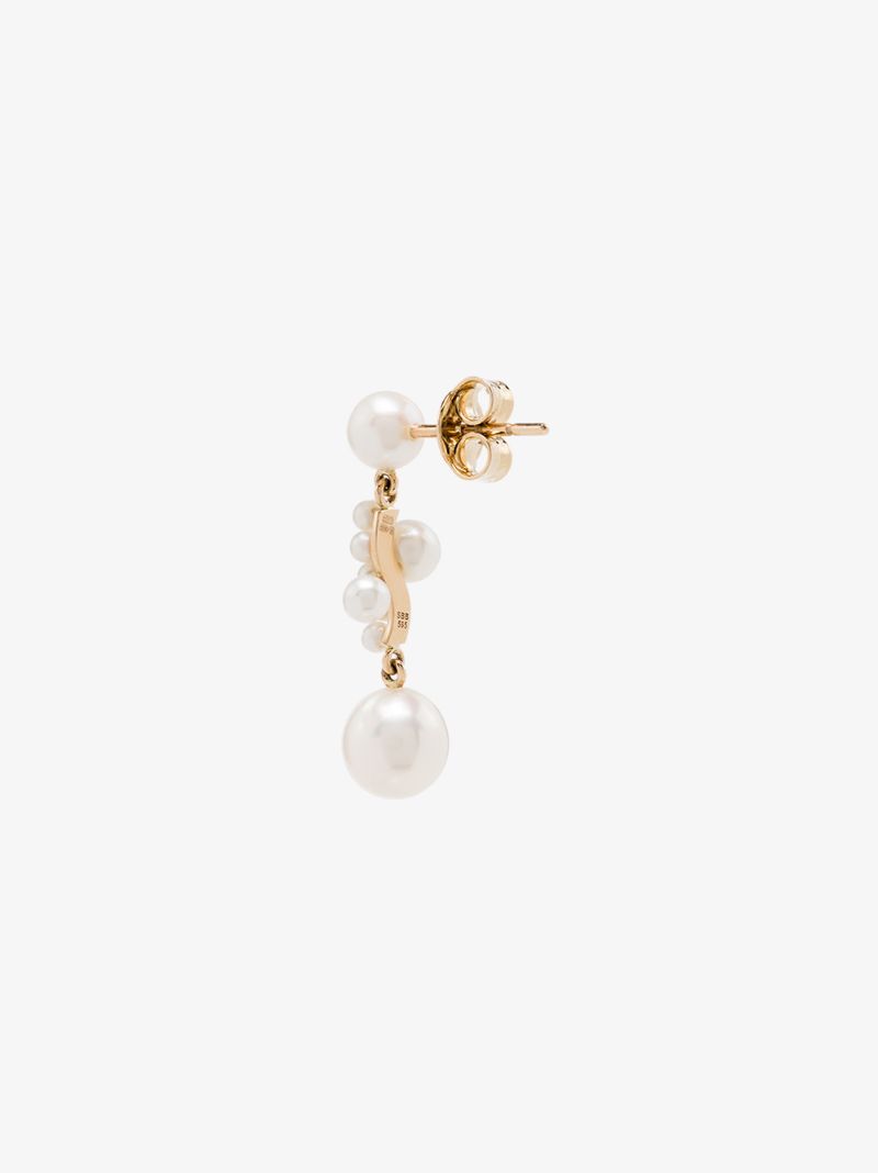 14k Yellow Gold Petite Ocean Perle Pearl Earring