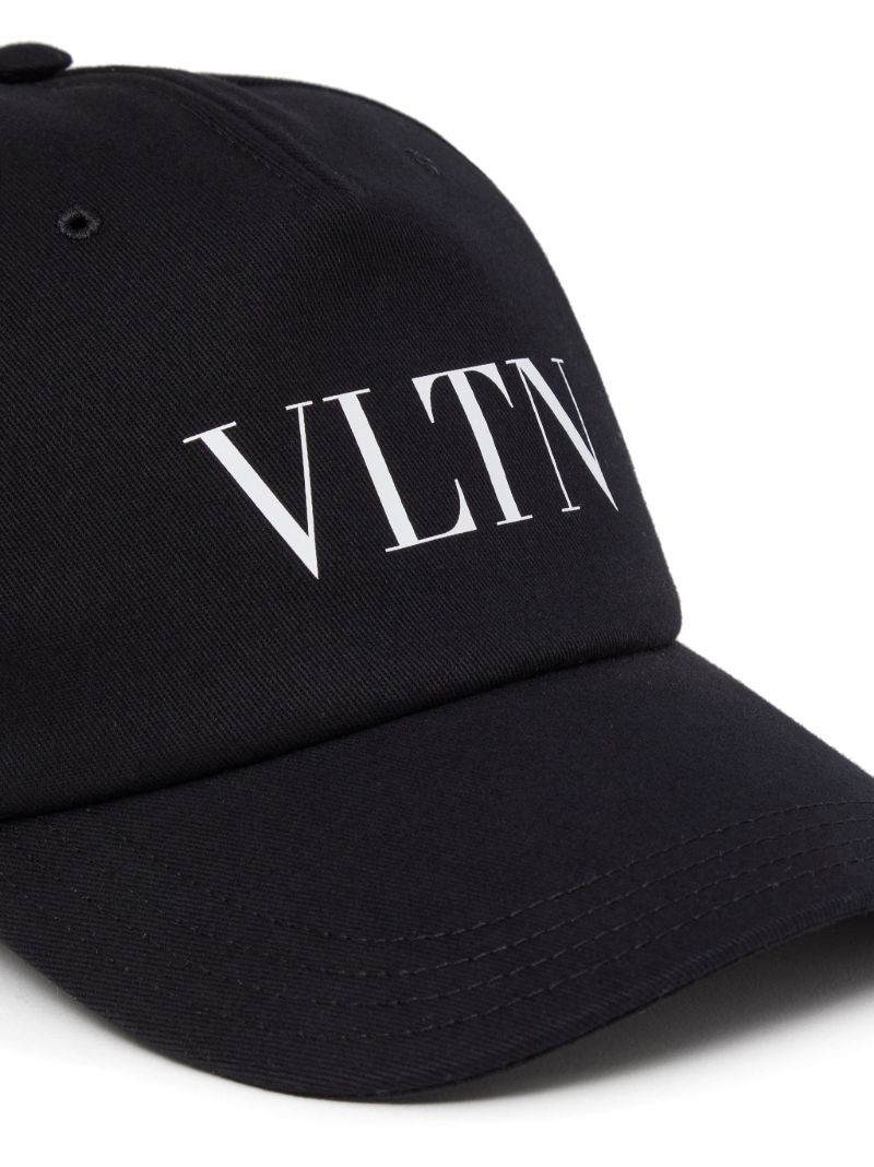 Black Vltn Cotton Baseball Cap