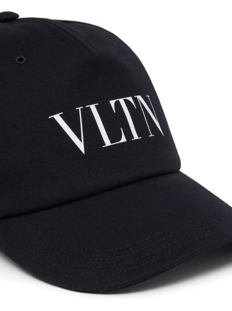 Black Vltn Cotton Baseball Cap