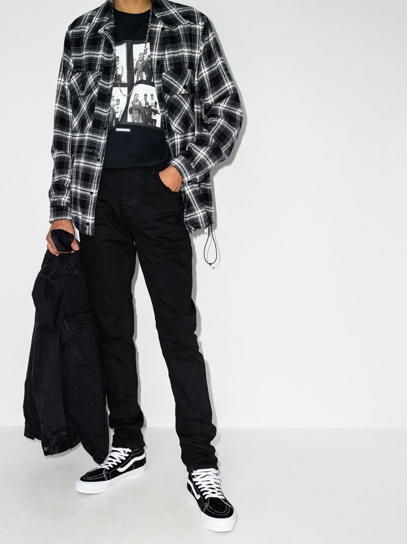 P002 Raw Hem Slim Fit Jeans