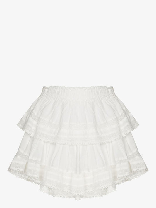 Ruffle Antique Lace Mini Skirt