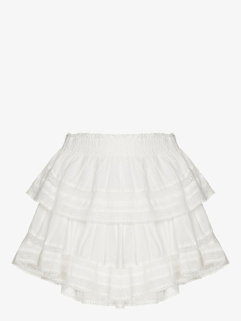 Ruffle Antique Lace Mini Skirt