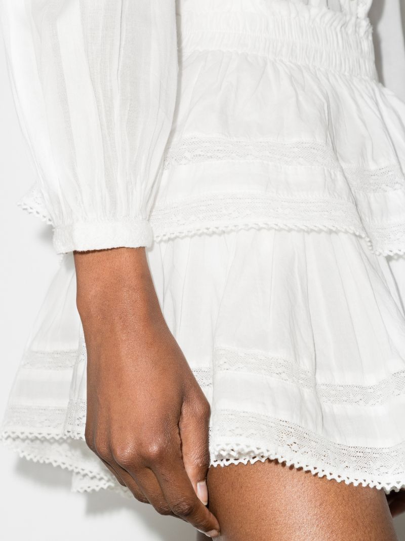 Ruffle Antique Lace Mini Skirt