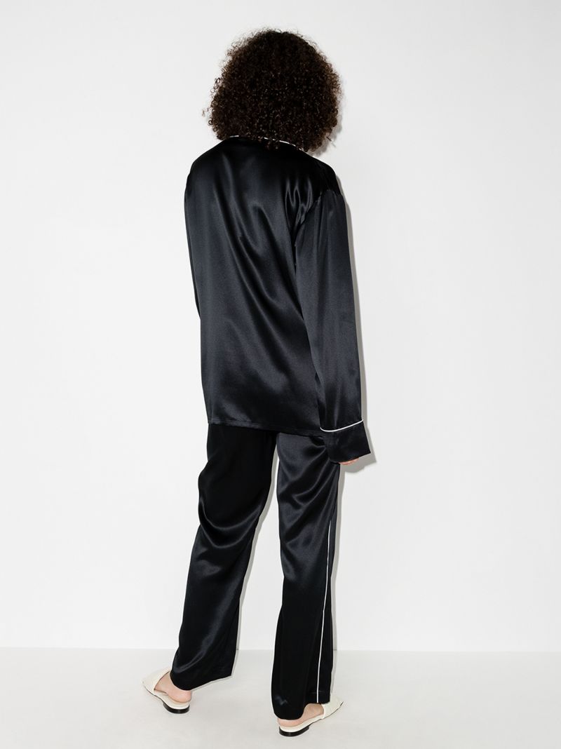 Logo Print Silk Pyjamas