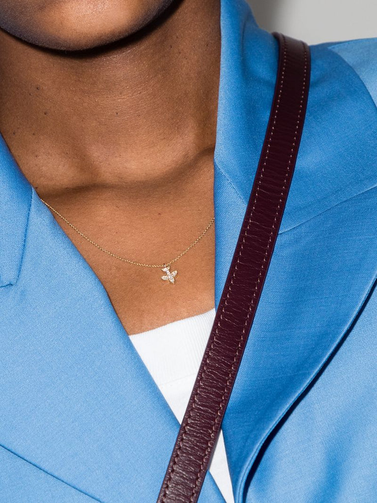 18k Yellow Gold Petite Paloma Diamond Necklace