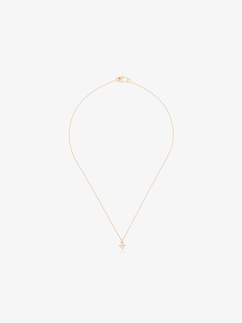 18k Yellow Gold Petite Paloma Diamond Necklace