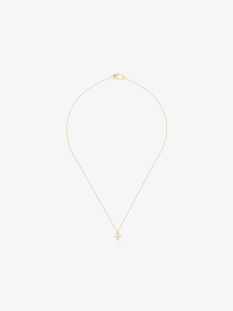 18k Yellow Gold Petite Paloma Diamond Necklace