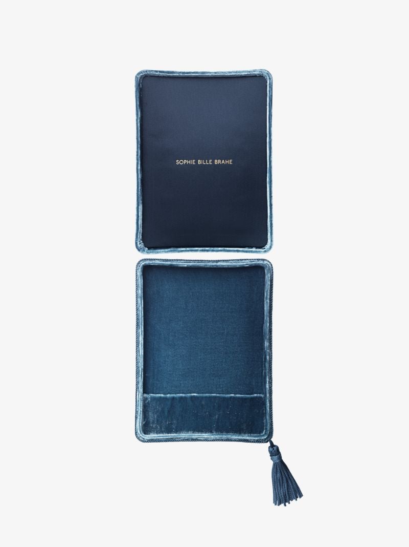 Blue TrÃ_x0083_Â©sor Silk Velvet Jewellery Box