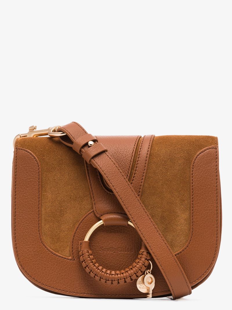 Brown Hana Leather Cross Body Bag