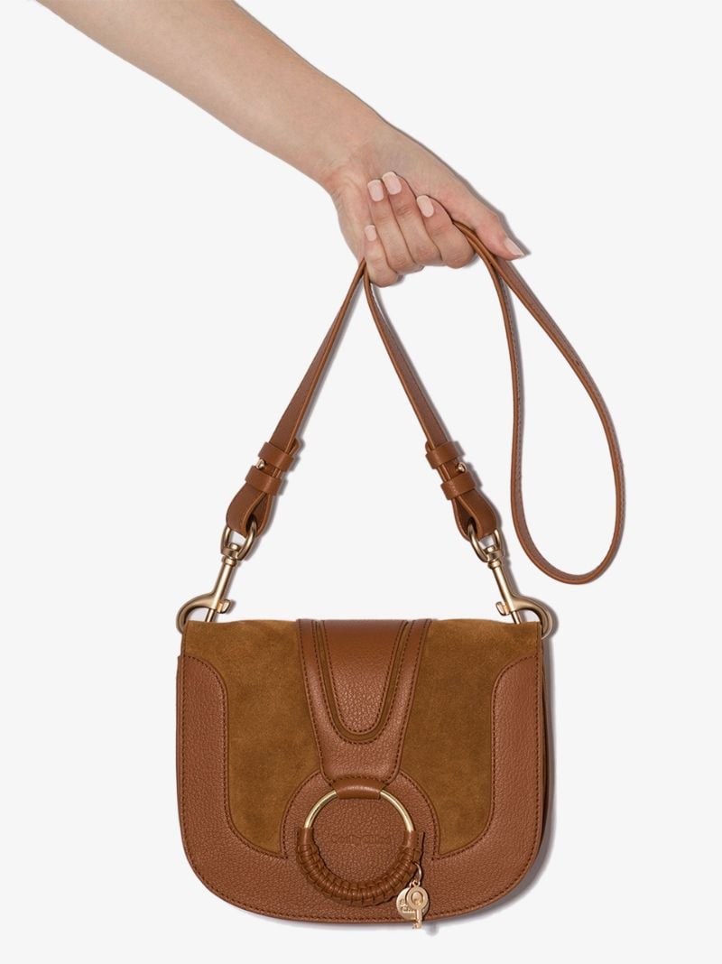 Brown Hana Leather Cross Body Bag
