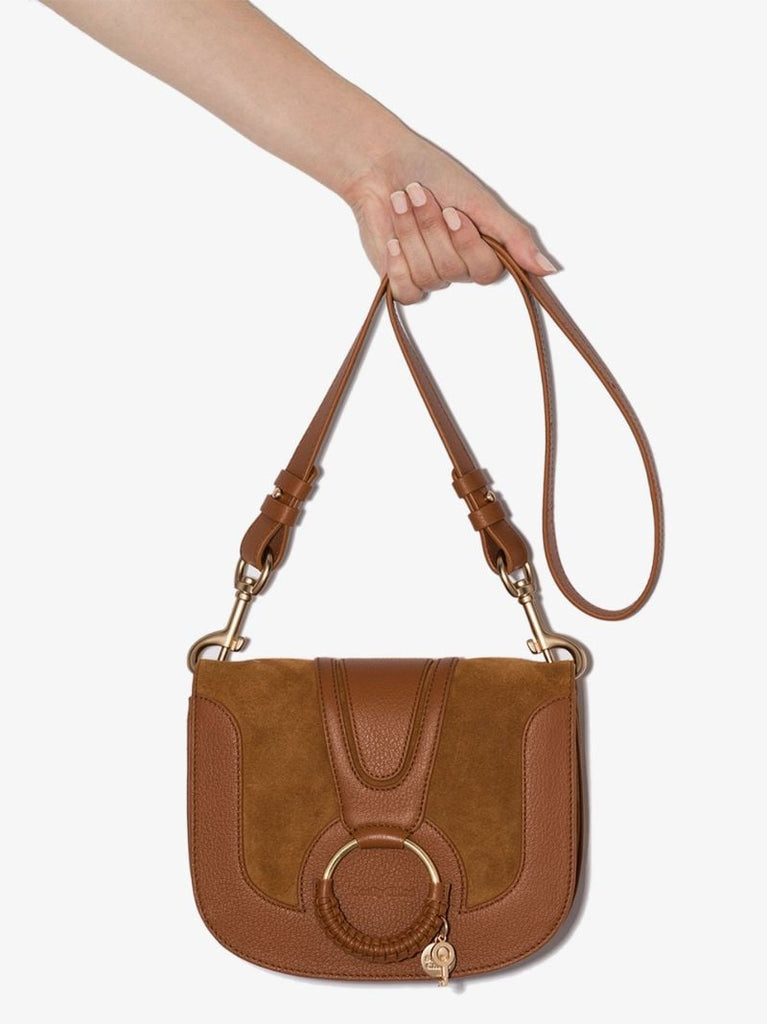 Brown Hana Leather Cross Body Bag